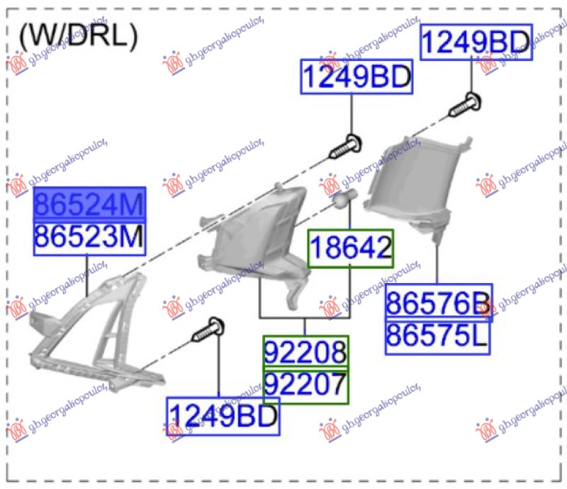 FRONT BUMPER GRILLE (W/DRL) (ORIGINAL)