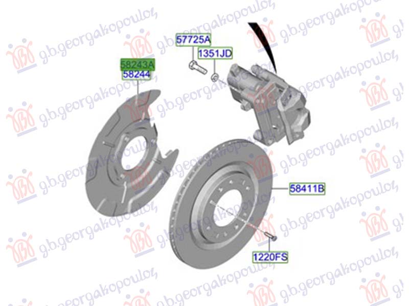 SPLASH PANEL BRAKE DISC REAR (ORIGINAL)