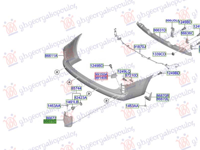 REAR BUMPER MOULDING (ORIGINAL)