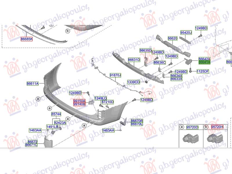REAR BUMPER BRACKET PLASTIC (ORIGINAL)