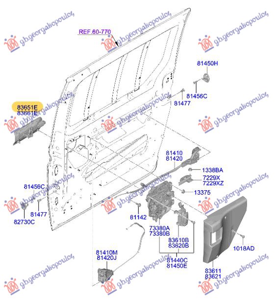 REAR SLIDING DOOR HANDLE OUTER (ORIGINAL)