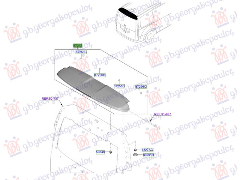 TAIL GATE UPPER SPOILER (ORIGINAL)
