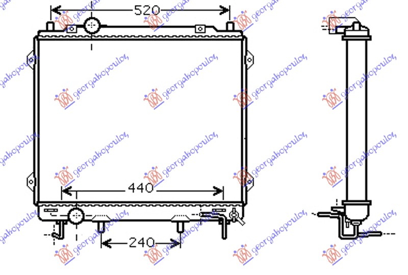 RADIATOR 2.9 CRDi AUTOMATIC (510x570x26) (NRF)