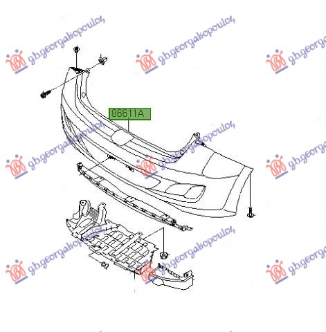 REAR BUMPER (W/PDS) (ORIGINAL)