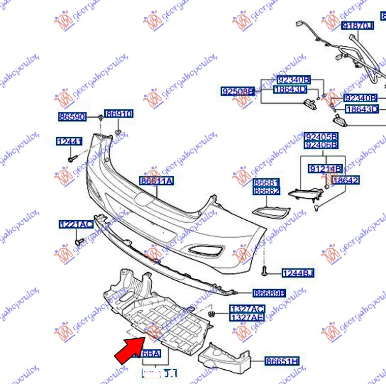 REAR BUMPER MOULDING LOWER (ORIGINAL)