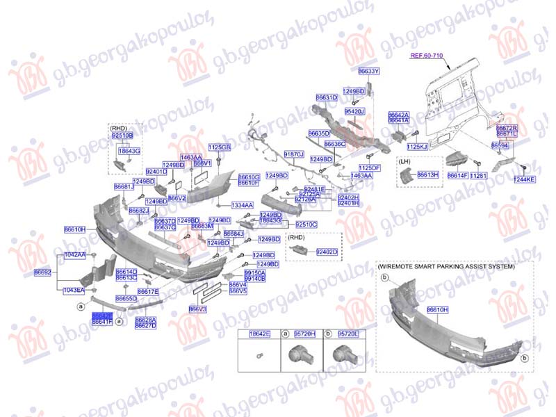 REAR BUMPER MOULDING (ORIGINAL)