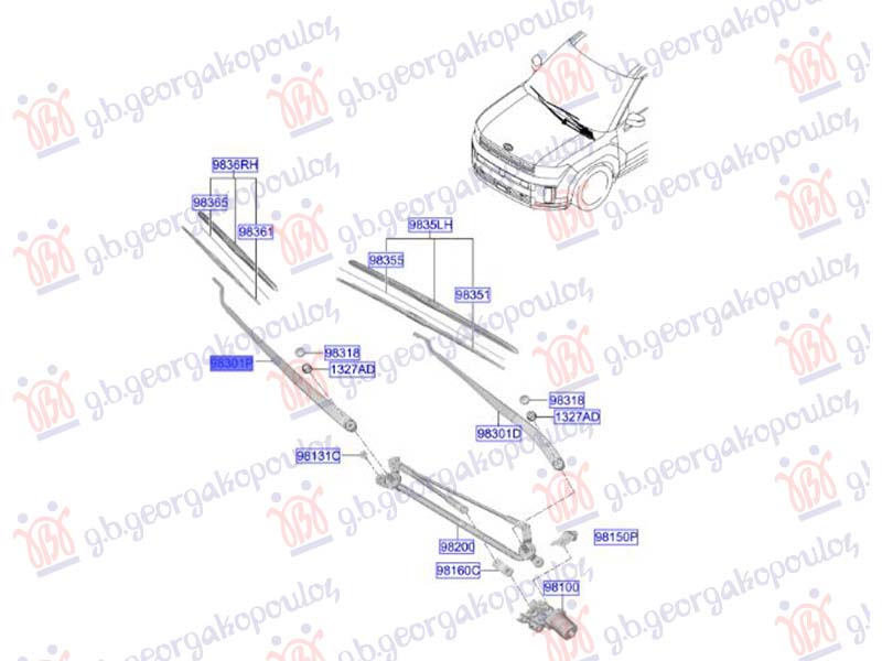 REAR WIPER ARM (ORIGINAL)