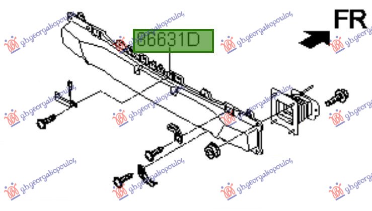 REAR BUMPER REINFORCEMENT (ORIGINAL)