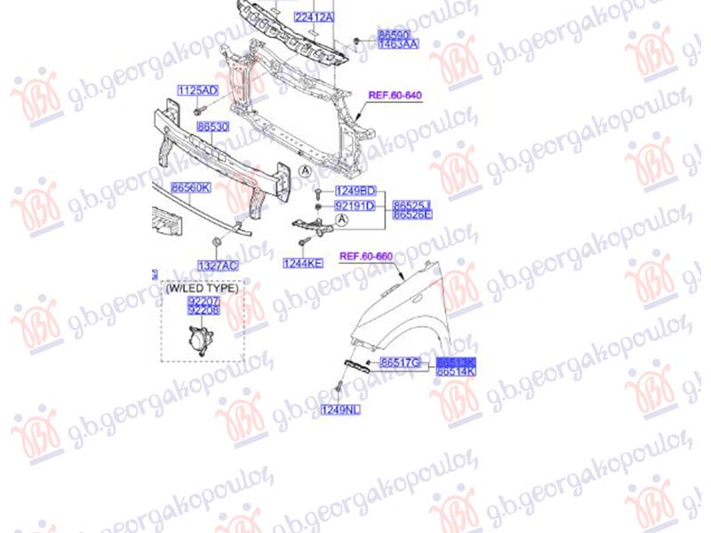 FRONT BUMPER SIDE BRACKET PLASTIC (ORIGINAL)