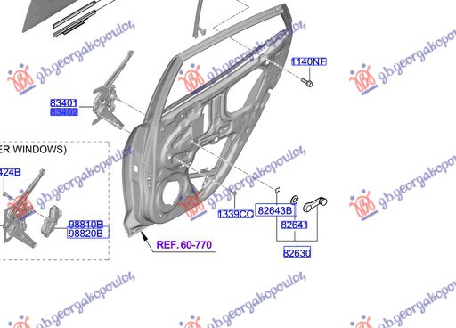 REAR WINDOW REGULATOR ELECTRICAL (ORIGINAL)