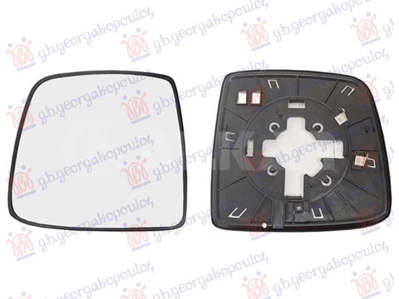 DOOR MIRROR GLASS HEATED (W/BLIS) (CONVEX GLASS)