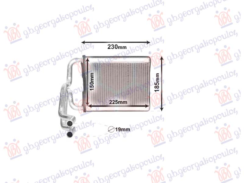 HEATER RADIATOR (225x150)