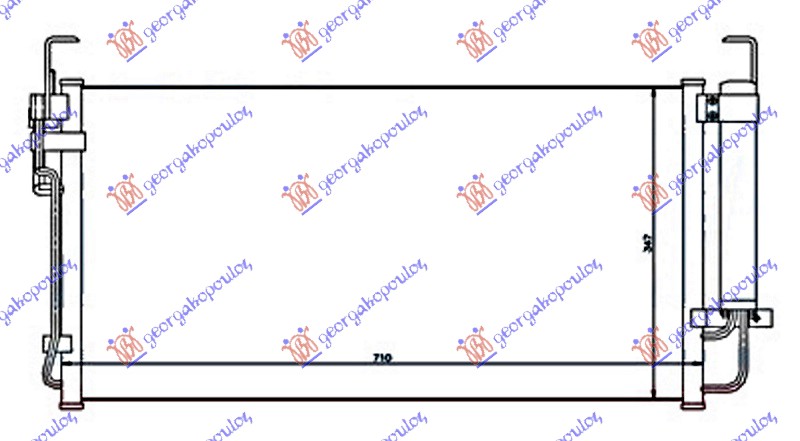 CONDENSER PETROL - DIESEL (660x355x16)