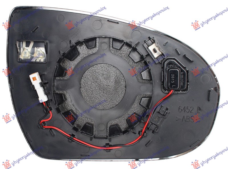 DOOR MIRROR GLASS HEATED (W/BLIS) (CONVEX GLASS)