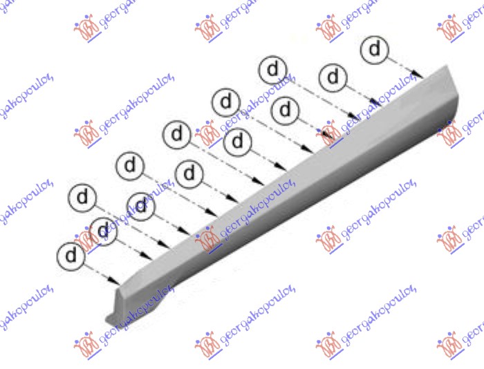 FRONT DOOR MOULDING (ORIGINAL)