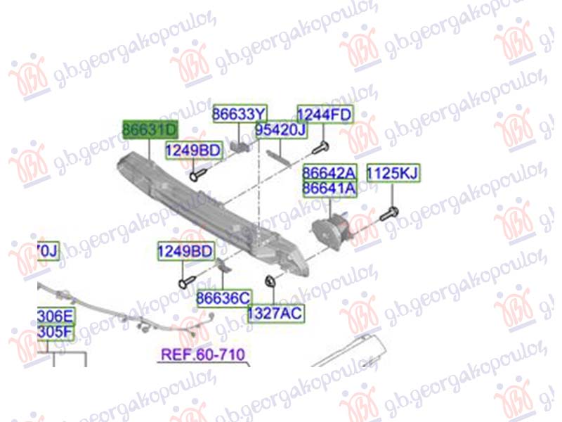 REAR BUMPER REINFORCEMENT (ORIGINAL)