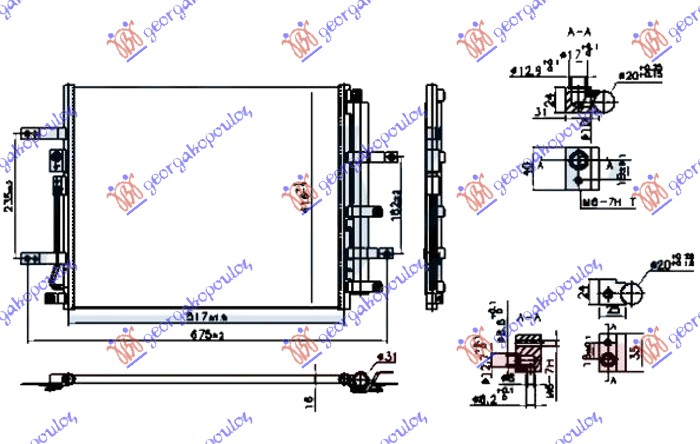 CONDENSER ELECTRIC (EV) (510x410x16)