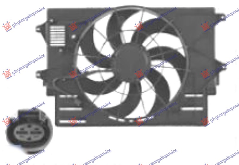 COOLING FAN 1.0-1.6 PETROL (2PIN)