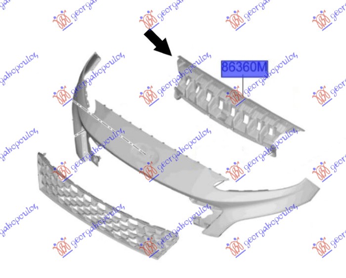 FRONT BUMPER STIFFENER UPPER (ORIGINAL)