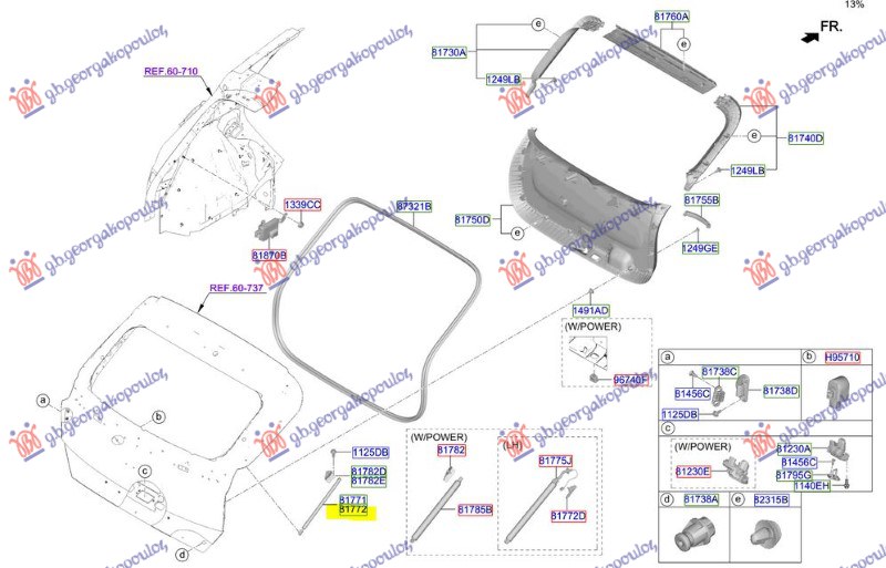 GAS SPRING TAIL GATE (ORIGINAL)