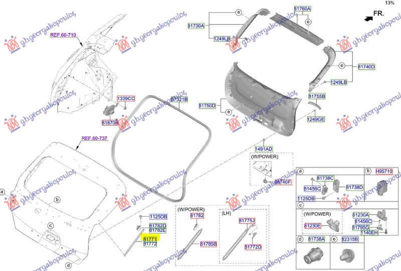 GAS SPRING TAIL GATE (ORIGINAL)