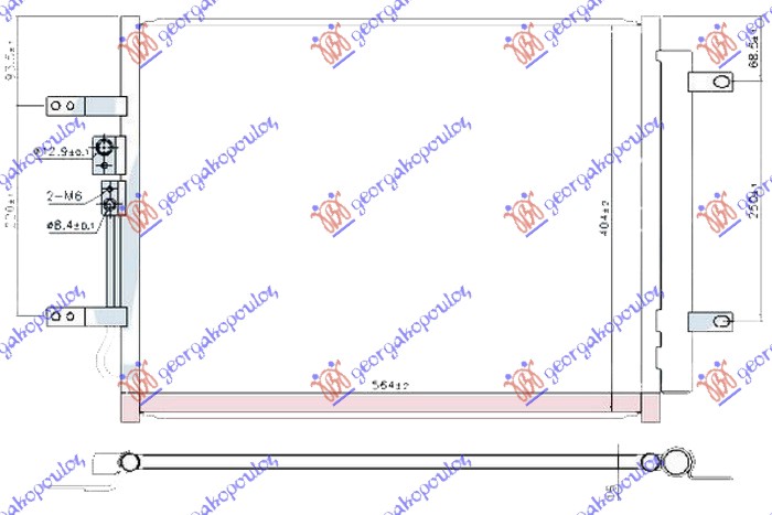CONDENSER 1.6 PETROL/HYBRID (520X405X16)