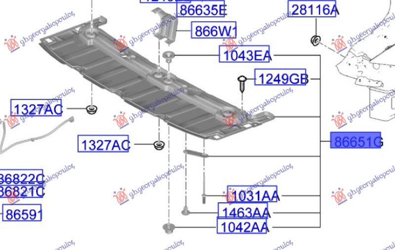 UNDER BUMPER PLASTIC COVER REAR (ORIGINAL)