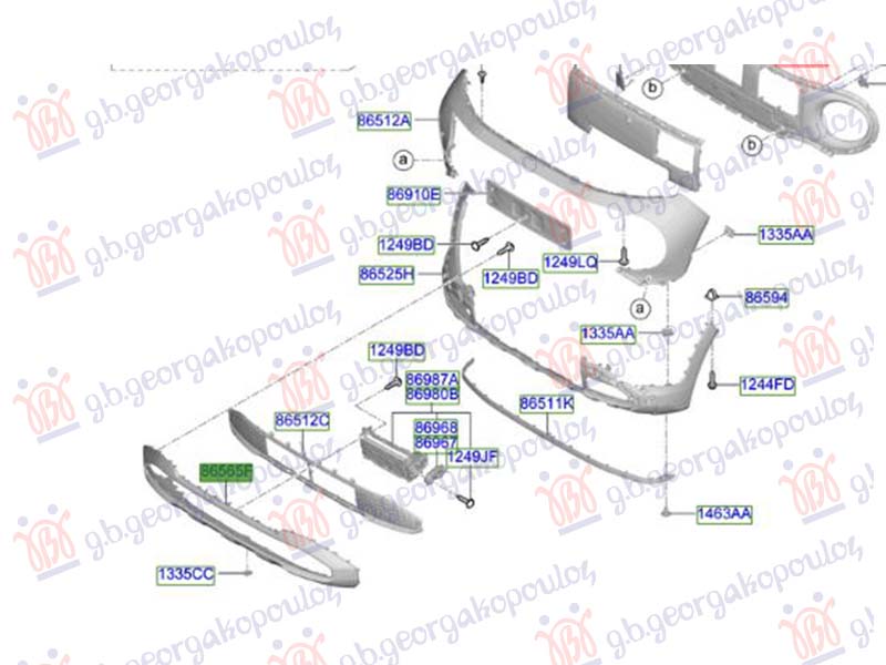 FRONT BUMPER GRILLE FRAME (ORIGINAL)