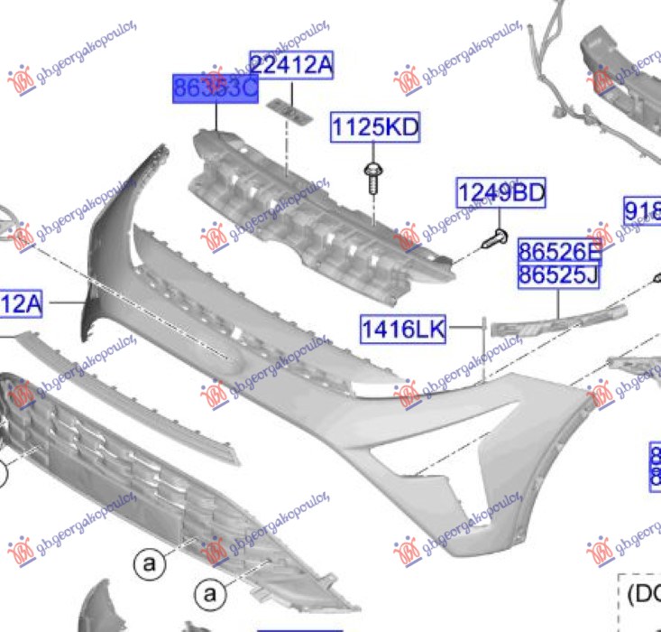 FRONT BUMPER PLASTIC REINFORCEMENT UPPER (ORIGINAL)