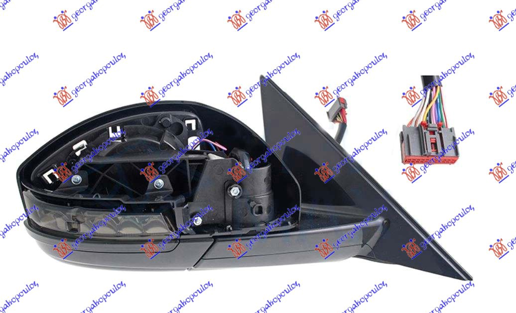 DOOR MIRROR (ONLY BODY) ELECTRICAL HEATED FOLDABLE (AUTO DIMMING) (W/SIDE LAMP & MEMORY) (14 PIN) (A QUALITY)