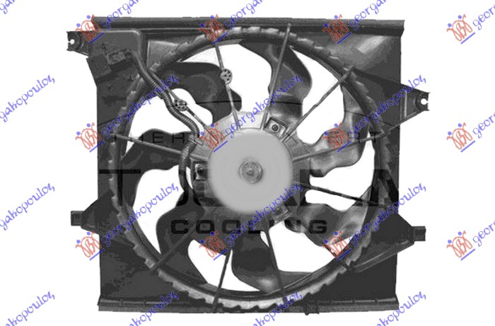COOLING FAN (SINGLE) 1.6 CRDi DIESEL (390mm) (3PIN)