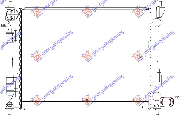 RADIATOR PETROL (500x385x12)