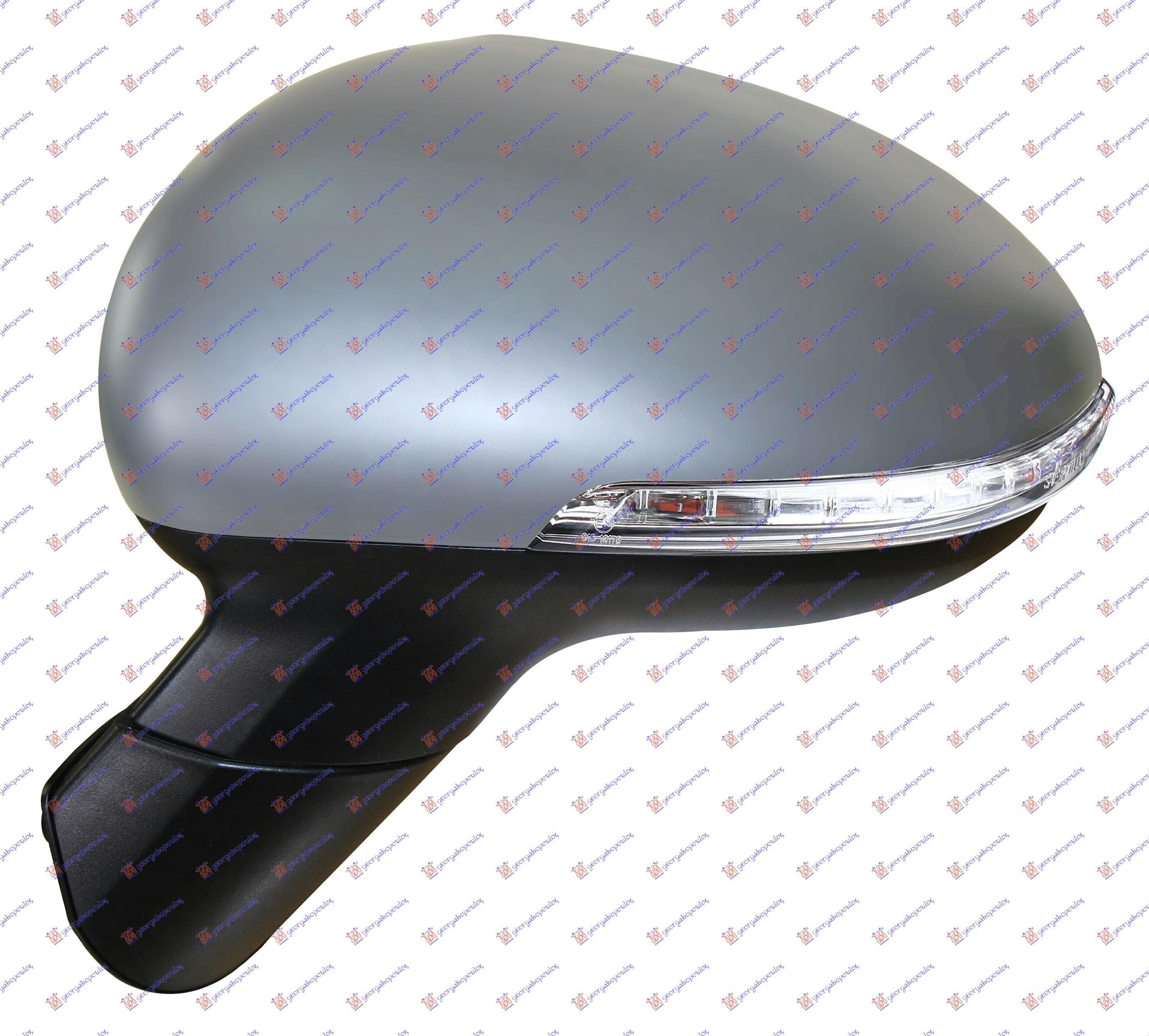 DOOR MIRROR ELECTRICAL HEATED FOLDABLE PRIMED (W/SIDE LAMP) (CONVEX GLASS)