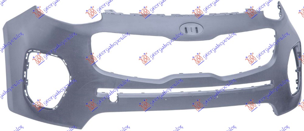 FRONT BUMPER PRIMED (W/CUTTING MARKS FOR PDC & WASHER HOLES) (A QUALITY)