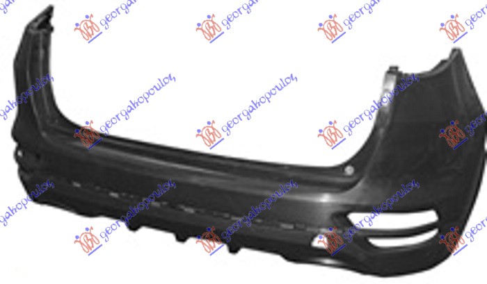 REAR BUMPER W/FIXED SPOILER (W/MOULDING HOLES)