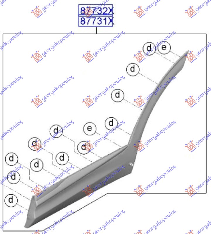 REAR DOOR MOULDING (ORIGINAL)