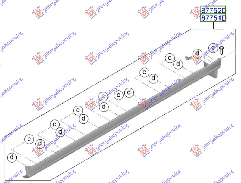 DOOR SILL PLASTIC (ROCKER PANEL) (ORIGINAL)