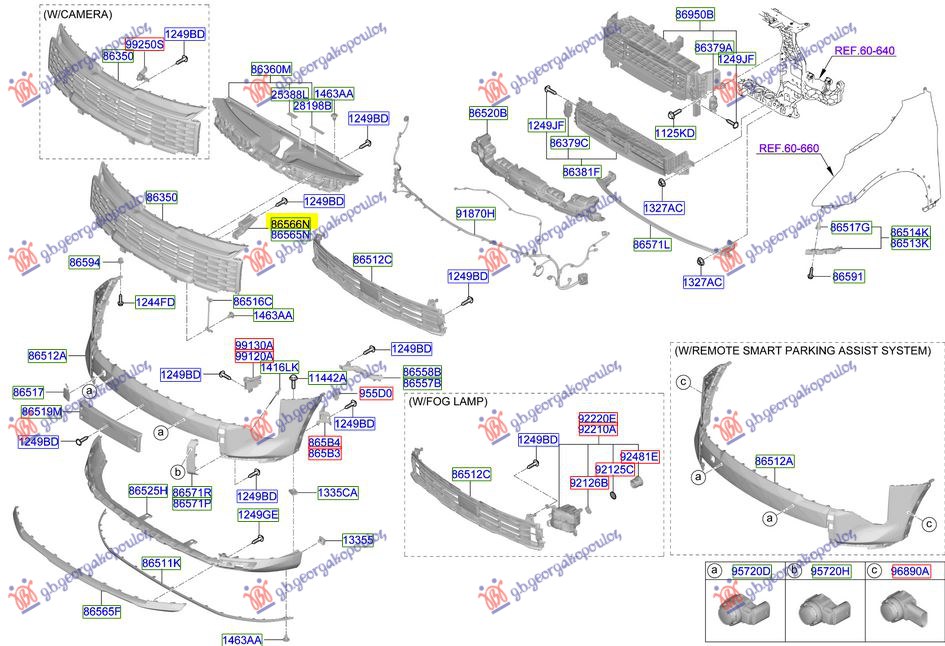 GRILLE BRACKET PLASTIC (ORIGINAL)