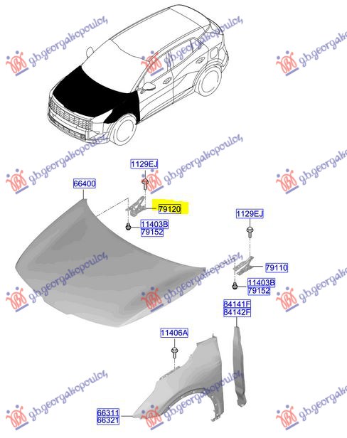 FRONT HOOD HINGE (ORIGINAL)