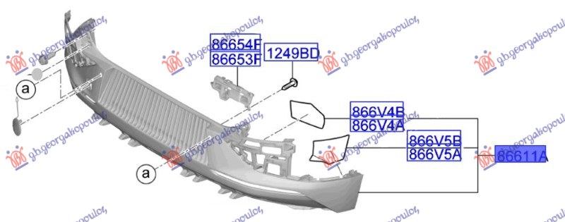 REAR BUMPER (W/2 PDC) (ORIGINAL)