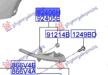 REAR BUMPER REFLECTOR SIDE (W/LED) (ORIGINAL)