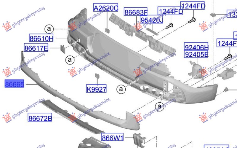 REAR BUMPER SPOILER (GT-LINE) (ORIGINAL)