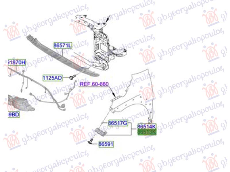 FRONT BUMPER SIDE BRACKET PLASTIC (ORIGINAL)