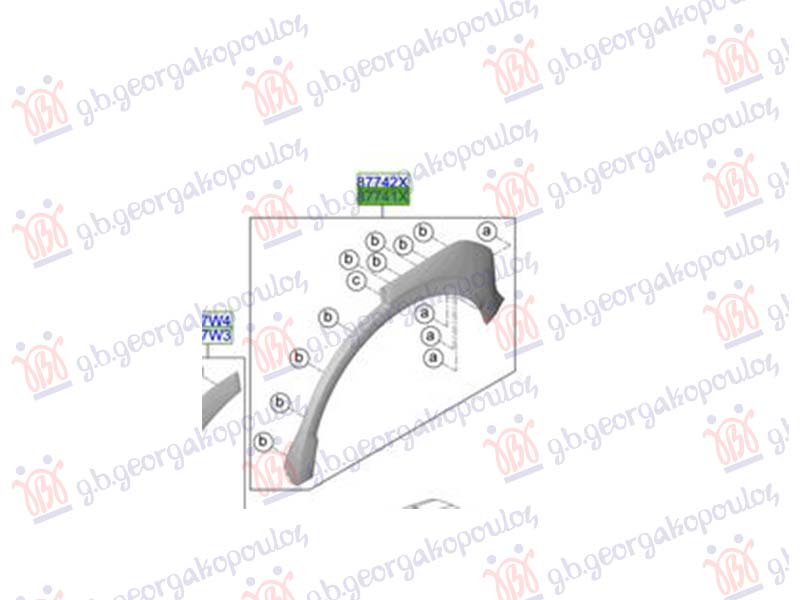 REAR FENDER PLASTIC FLARE (ORIGINAL)