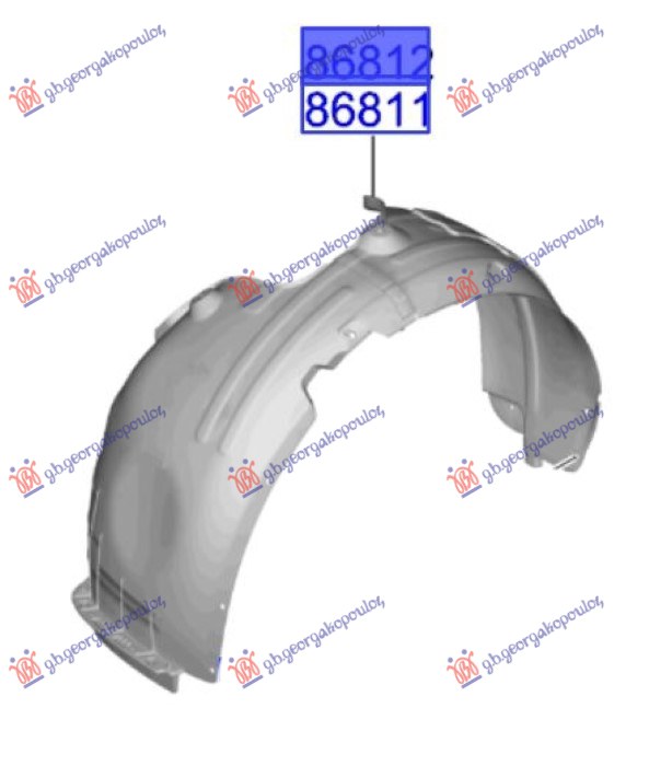 FRONT PLASTIC INNER FENDER (ORIGINAL)