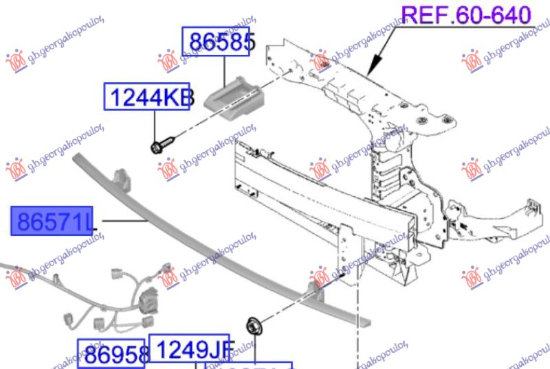 FRONT BUMPER REINFORCEMENT LOWER (ORIGINAL)