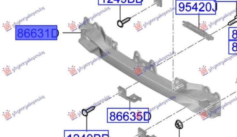 REAR BUMPER REINFORCEMENT (ORIGINAL)