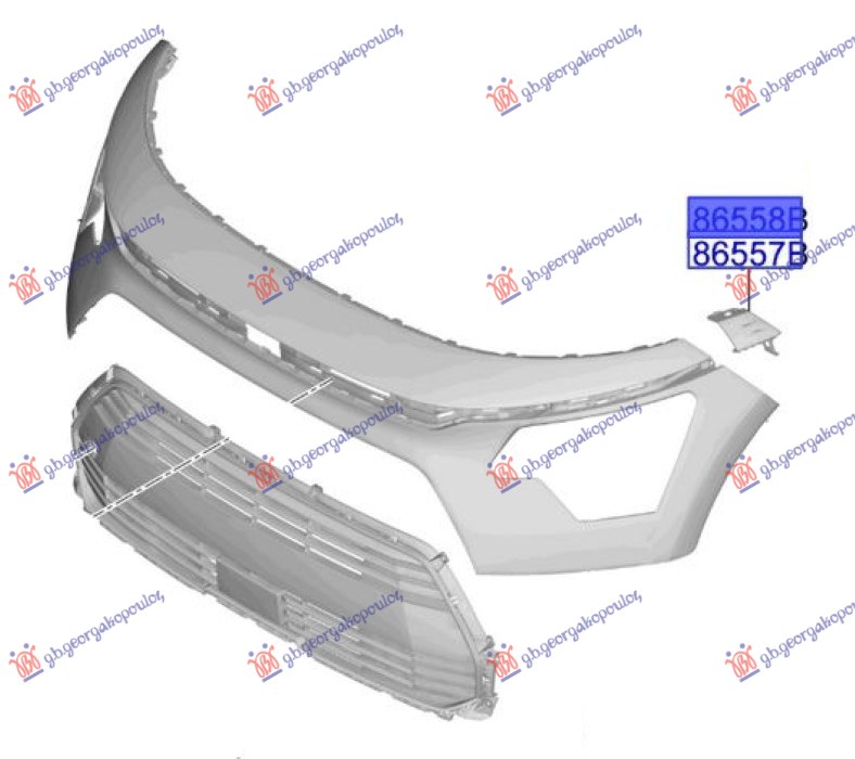 FRONT BUMPER BRACKET UPPER PLASTIC (ORIGINAL)