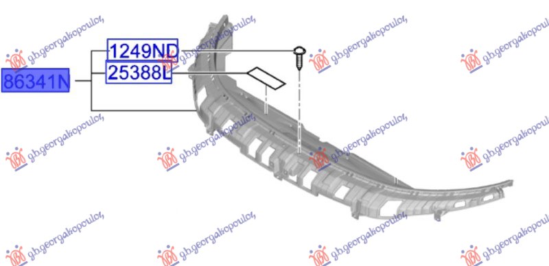 FRONT BUMPER PLASTIC REINFORCEMENT (ORIGINAL)