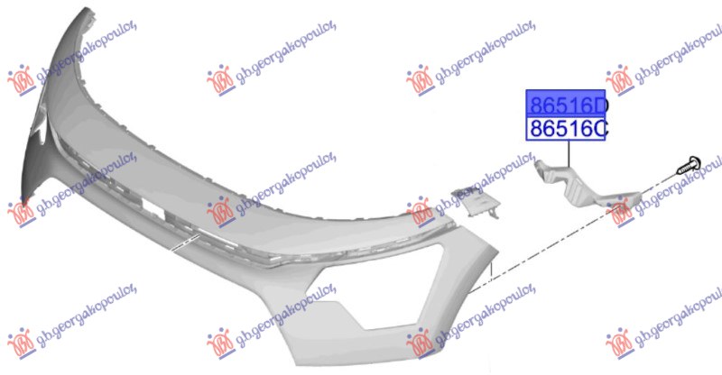 FRONT BUMPER SIDE PLASTIC REINFORCEMENT (ORIGINAL)